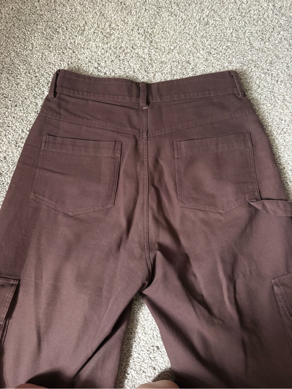 MATE The Label Cargo Carpenter Pant Organic Cotton Chocolate Brown Small - Picture 5 of 9